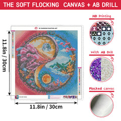DIY 5D Diamond Painting Kit 12x12in w/ AB Diamonds - Square Canvas