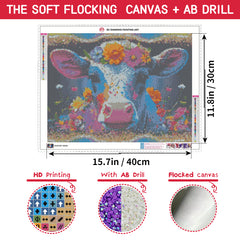 DIY Diamond Painting Kit 35x30 - Large Size Canvas 5D Flocked Canvas AB Core