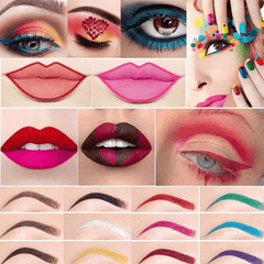 12pcs Set Colorful Eyeliner Pen Luminous Waterproof Lip Liner Pen