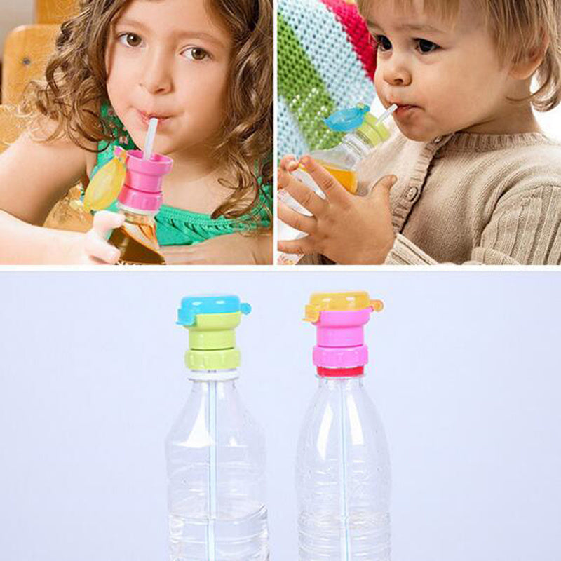 Spill-Proof Kids Water Bottle Cap with Straw