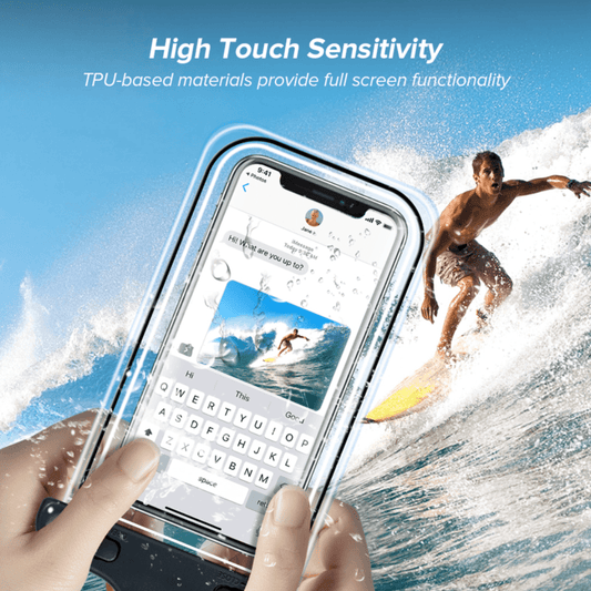Waterproof Mobile Phone Dry Bag with Touch Screen Holder and Lanyard