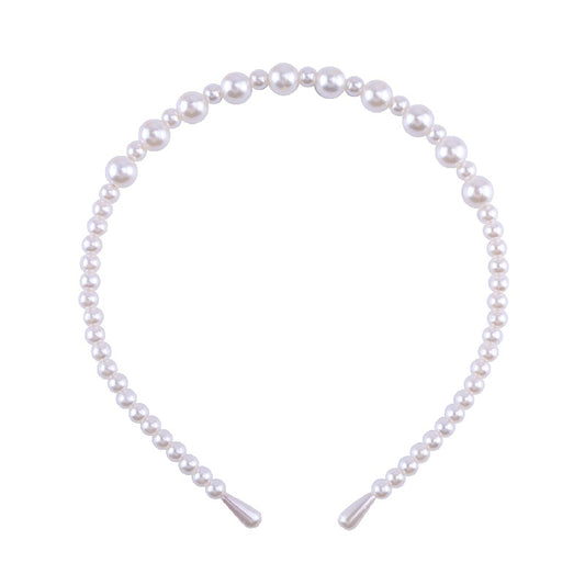 Kids Large Pearl Headband French Mori Beaded Hairpin