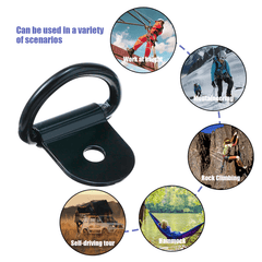 Stainless Steel D Shape Pull Hook Tie Down Anchors Ring for Truck Trailers RV Bo
