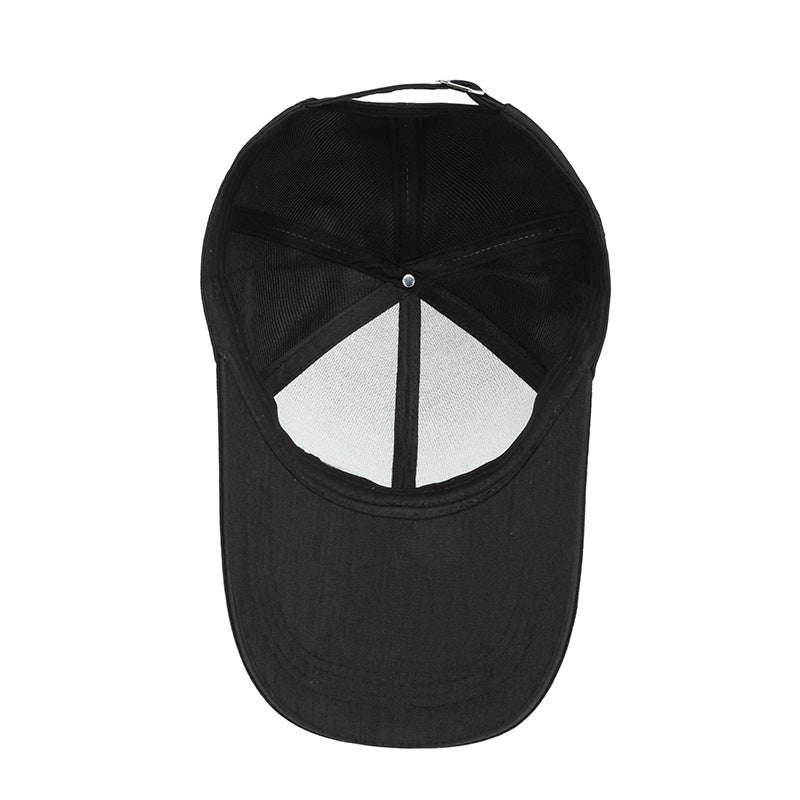 Spring Embroidered Brim Hat Outdoor Sunshade Baseball Cap