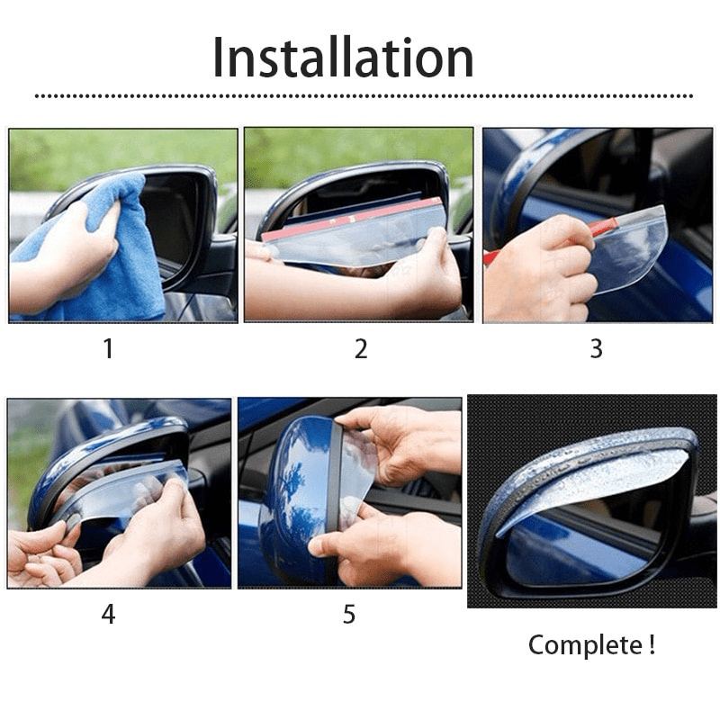 Carbon Fiber Rearview Mirror Rain Eyebrow Visor Sun Snow Cover
