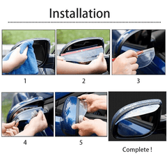 Carbon Fiber Rearview Mirror Rain Eyebrow Visor Sun Snow Cover