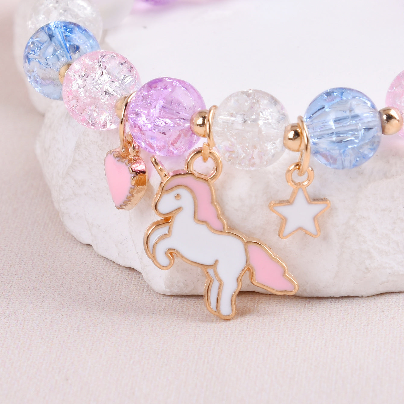 6pcs Unicorn LED Watch Necklace Bracelet Earrings Set
