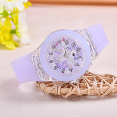 6pcs Unicorn LED Watch Necklace Bracelet Earrings Set