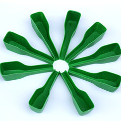 Green Bird Feeder Spoon Plastic Parrot Feeding Scoops Birds Feeding Supplies