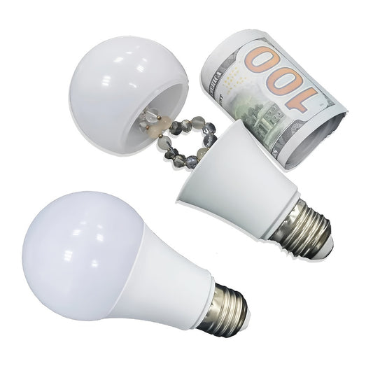 Realistic Lightbulb Diversion Safe for Hiding Money, Jewelry & Small Items