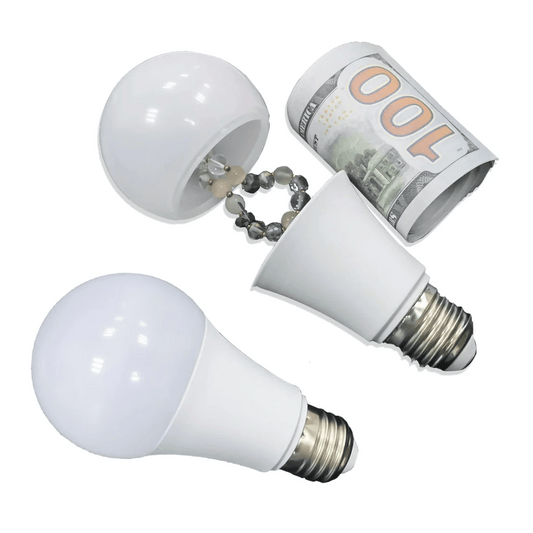 Realistic Lightbulb Diversion Safe for Hiding Money, Jewelry & Small Items