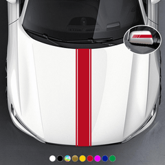 3pcs Car Racing Auto Side Body Stickers Stripe Hood Decals Waterproof