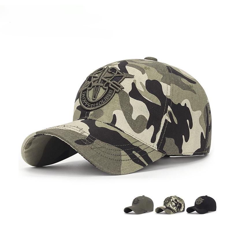 Embroidered Soft Baseball Cap Men's Camouflage Sun Hat