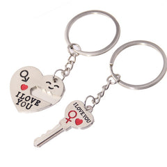 Love Heart Couple Key Chain - Men Women Keychain Jewelry