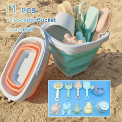 Beach Sand Toys Set Foldable Bucket Bath Toys For Kids Morandi