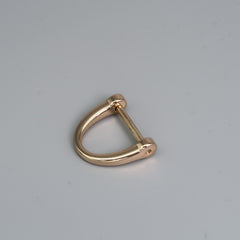 Zinc Alloy Horseshoe Buckle Car Keychain Anti Loss D shaped Hardware Accessory