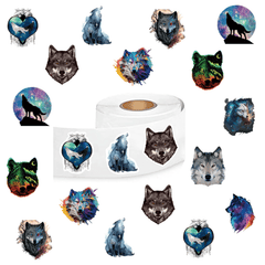 500pcs Wolf Stickers Animal Decals for Scrapbooking Cards Envelopes & More