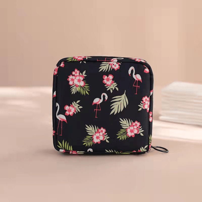 Cartoon Pattern Sanitary Napkin Bag Zipper Pouch