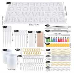 186Pcs Epoxy Silicone Resin Casting Mold Kit for DIY Jewelry Charms