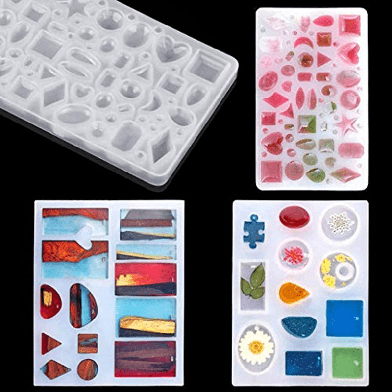 186Pcs Epoxy Silicone Resin Casting Mold Kit for DIY Jewelry Charms