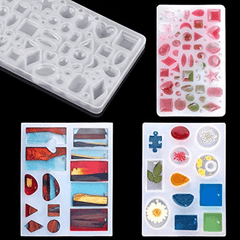 186Pcs Epoxy Silicone Resin Casting Mold Kit for DIY Jewelry Charms
