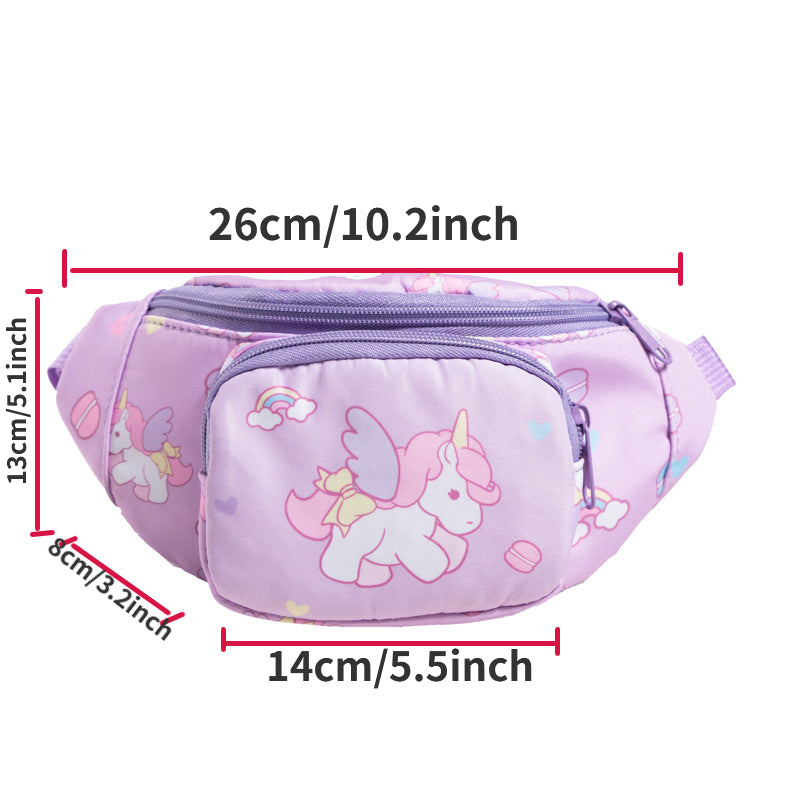 Kids Cartoon Pony Waist Bag Lightweight Chest Bag