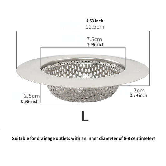 2pcs Stainless Steel Sink Drain Strainer Large Wide Rim 4 5 Diameter