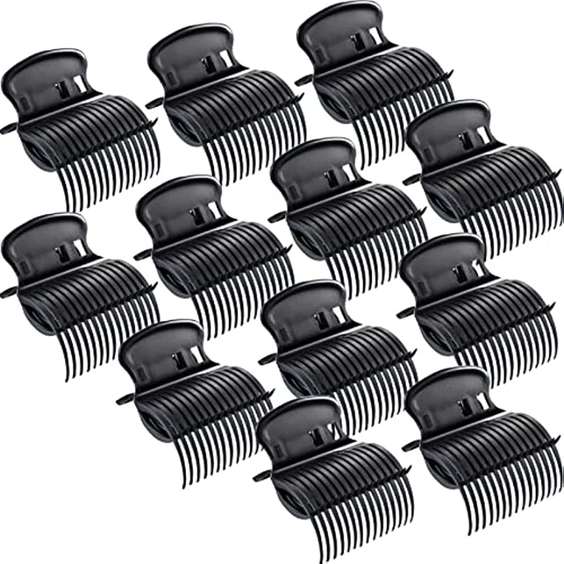 12pcs Hot Roller Clips Hair Curler Claw Clips Hair Perm Insulation Clips