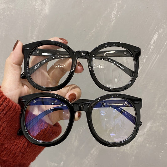 Y2K Jelly Round Rivet Clear Lens Computer Glasses