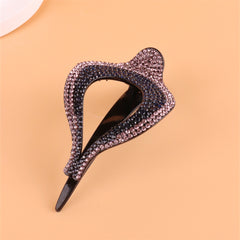Crystal Rhinestone Hairpin French Hair Clips Strong Hold Hair Accessories