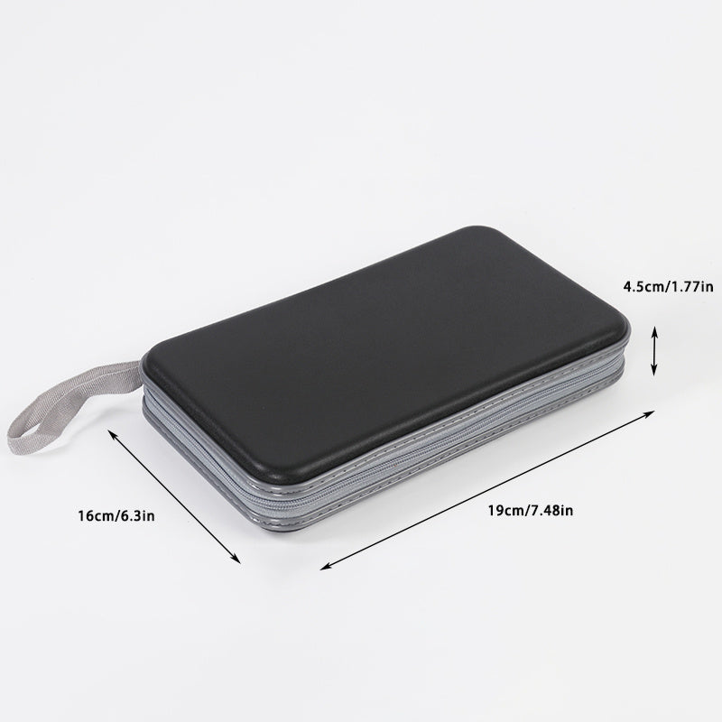 80 Capacity CD DVD Case Storage Holder Portable Hard Plastic Binder