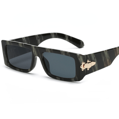 Marbling Square Sunglasses Women Retro Summer Outdoor Shades