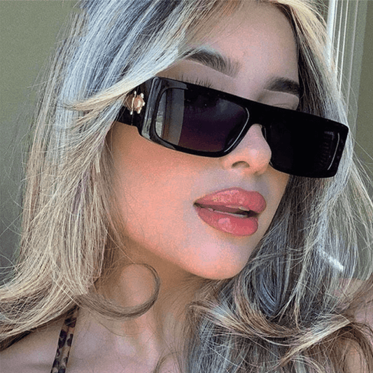Marbling Square Sunglasses Women Retro Summer Outdoor Shades