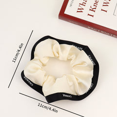 Contrast Trim Hair Tie Elastic Ponytail Holder Accessories