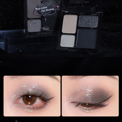 4-Color Eyeshadow Palette Matte Shimmer Glitter