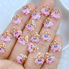 10pcs Colored Mushroom Nail Rhinestones Glitter Art Jewelry