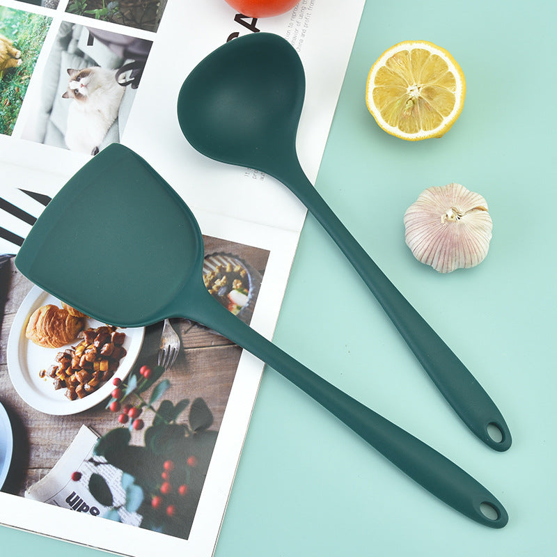 2pcs Silicone Kitchen Utensils Set Heat Resistant Cooking Spatula Spoon