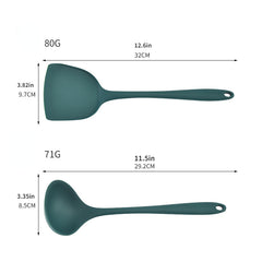 2pcs Silicone Kitchen Utensils Set Heat Resistant Cooking Spatula Spoon