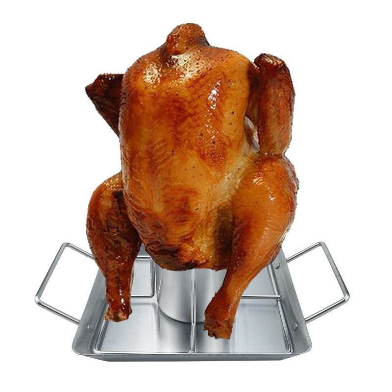 Stainless Steel Grill Chicken Rack BBQ Outdoor Cooking