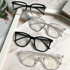 2 Pairs Jelly Square Clear Lens Computer Glasses