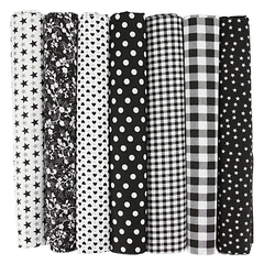 7pcs Cotton Fabric Bundle Squares Pre Cut Quilt For Quilting Sewing