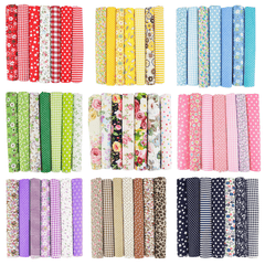 7pcs Cotton Fabric Bundle Squares Pre Cut Quilt For Quilting Sewing