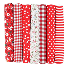 7pcs Cotton Fabric Bundle Squares Pre Cut Quilt For Quilting Sewing