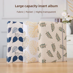 6 Inch 200 Pockets Cloth Photo Album with Rope - Creative Family Couple Studio