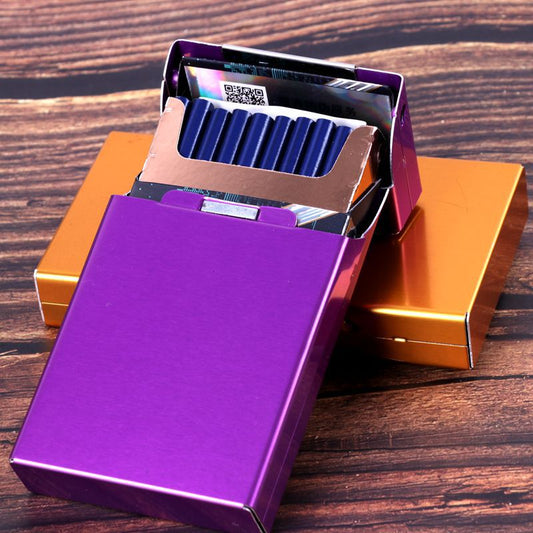 Automatic Flip Aluminum Alloy Cigarette Box Metal Cigarette Case