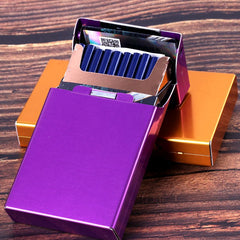 Automatic Flip Aluminum Alloy Cigarette Box Metal Cigarette Case