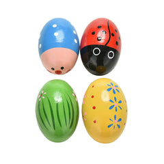 Colorful Wooden Sand Eggs Instruments for Kids