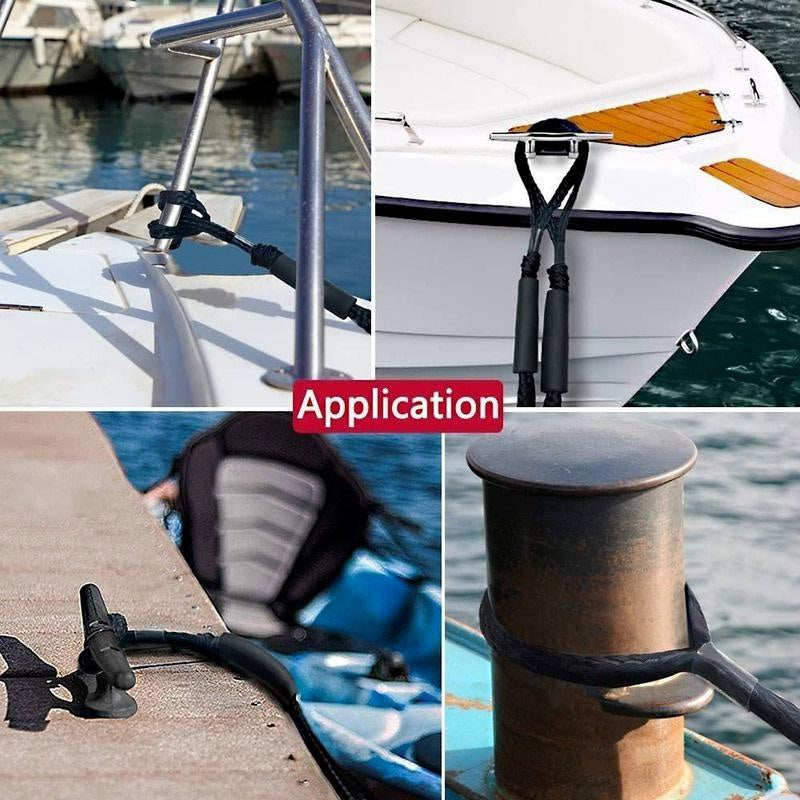 2pcs 121 Boat Bungee Dock Lines Protect Watercraft No Damage