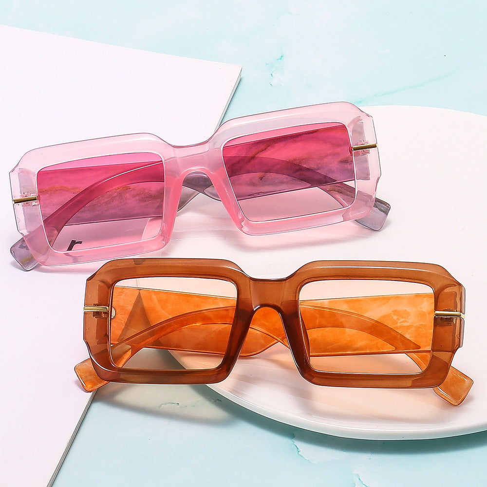 Y2K Square Sunglasses Mod Candy UV400 Sun Shades