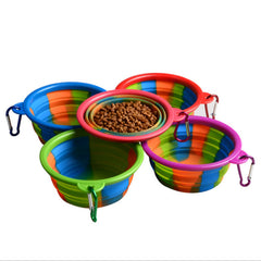 Portable 350ml Silicone Collapsible Dog Bowl for Pet Travel Camping Walking